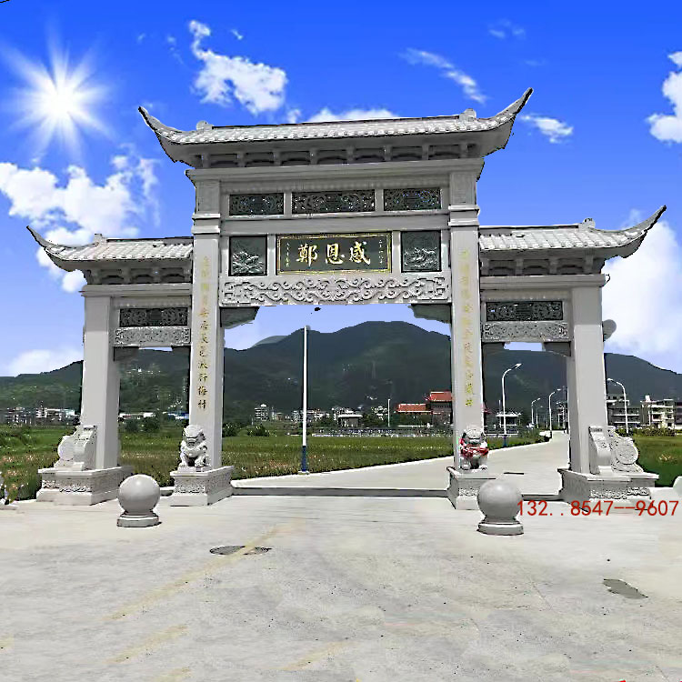 新农村石门楼与石牌坊构造区别石牌楼乡村特色